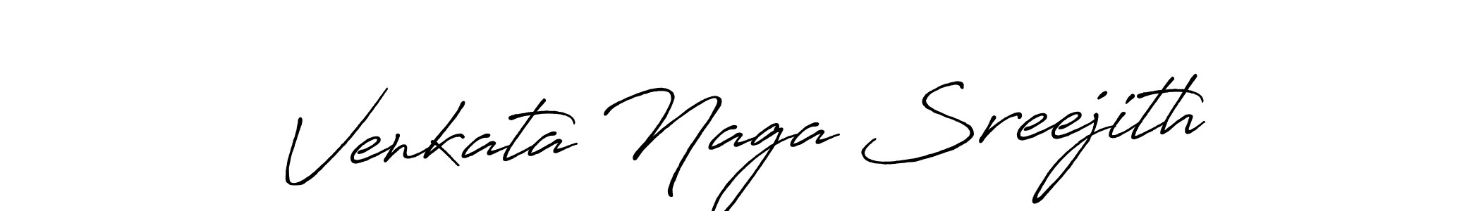 Make a beautiful signature design for name Venkata Naga Sreejith. With this signature (Antro_Vectra_Bolder) style, you can create a handwritten signature for free. Venkata Naga Sreejith signature style 7 images and pictures png