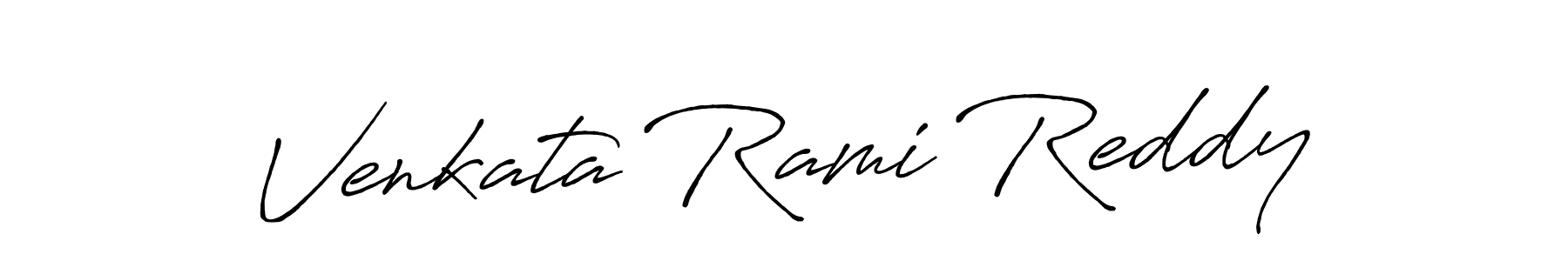 Create a beautiful signature design for name Venkata Rami Reddy. With this signature (Antro_Vectra_Bolder) fonts, you can make a handwritten signature for free. Venkata Rami Reddy signature style 7 images and pictures png