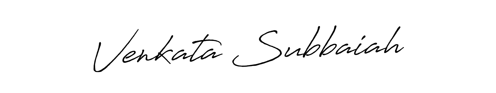 Create a beautiful signature design for name Venkata Subbaiah. With this signature (Antro_Vectra_Bolder) fonts, you can make a handwritten signature for free. Venkata Subbaiah signature style 7 images and pictures png