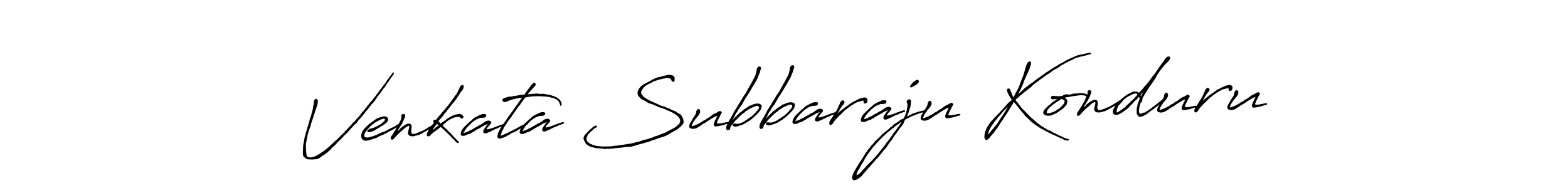 How to make Venkata Subbaraju Konduru name signature. Use Antro_Vectra_Bolder style for creating short signs online. This is the latest handwritten sign. Venkata Subbaraju Konduru signature style 7 images and pictures png