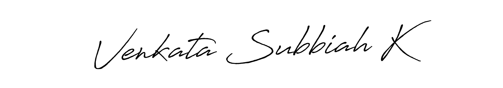 Design your own signature with our free online signature maker. With this signature software, you can create a handwritten (Antro_Vectra_Bolder) signature for name Venkata Subbiah K. Venkata Subbiah K signature style 7 images and pictures png