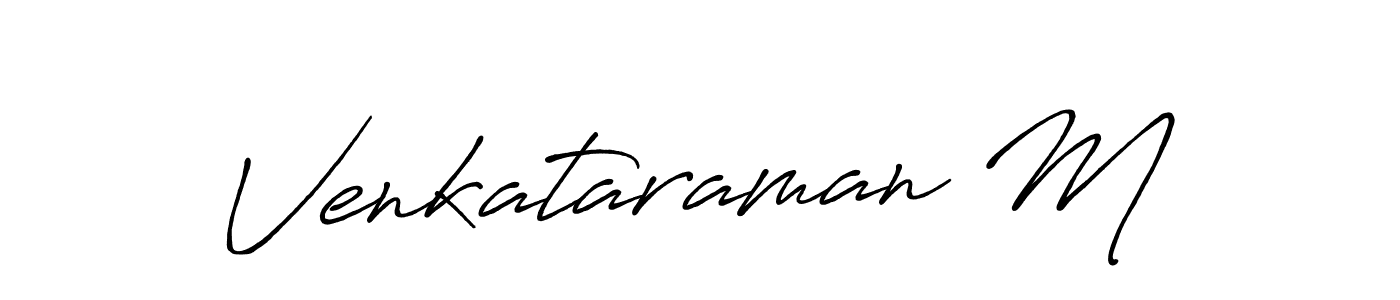 Similarly Antro_Vectra_Bolder is the best handwritten signature design. Signature creator online .You can use it as an online autograph creator for name Venkataraman M. Venkataraman M signature style 7 images and pictures png