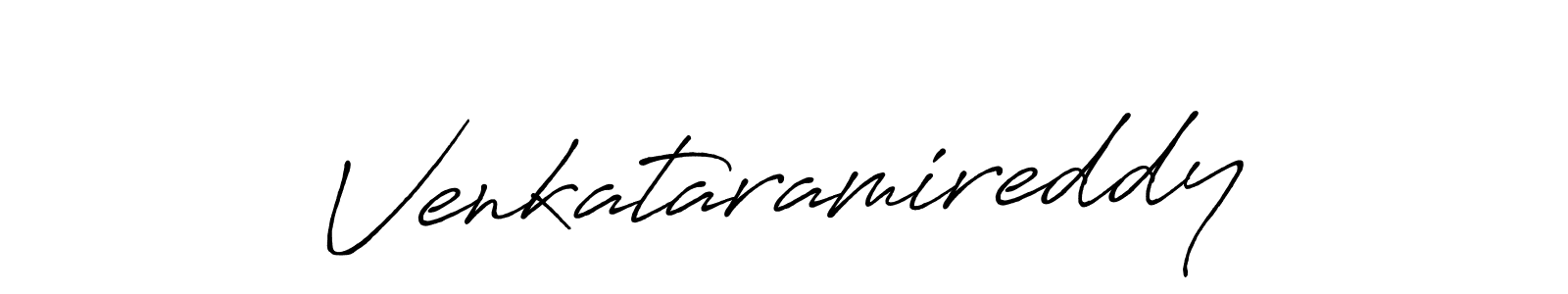 Use a signature maker to create a handwritten signature online. With this signature software, you can design (Antro_Vectra_Bolder) your own signature for name Venkataramireddy. Venkataramireddy signature style 7 images and pictures png