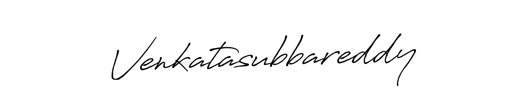 Create a beautiful signature design for name Venkatasubbareddy. With this signature (Antro_Vectra_Bolder) fonts, you can make a handwritten signature for free. Venkatasubbareddy signature style 7 images and pictures png
