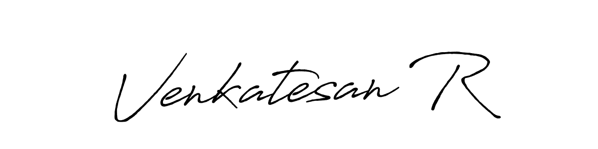 Make a beautiful signature design for name Venkatesan R. With this signature (Antro_Vectra_Bolder) style, you can create a handwritten signature for free. Venkatesan R signature style 7 images and pictures png