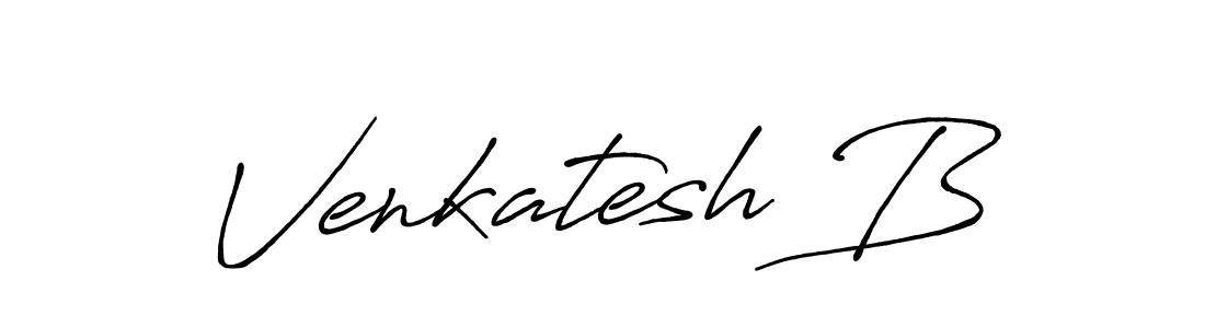 Use a signature maker to create a handwritten signature online. With this signature software, you can design (Antro_Vectra_Bolder) your own signature for name Venkatesh B. Venkatesh B signature style 7 images and pictures png