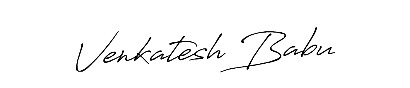 Create a beautiful signature design for name Venkatesh Babu. With this signature (Antro_Vectra_Bolder) fonts, you can make a handwritten signature for free. Venkatesh Babu signature style 7 images and pictures png