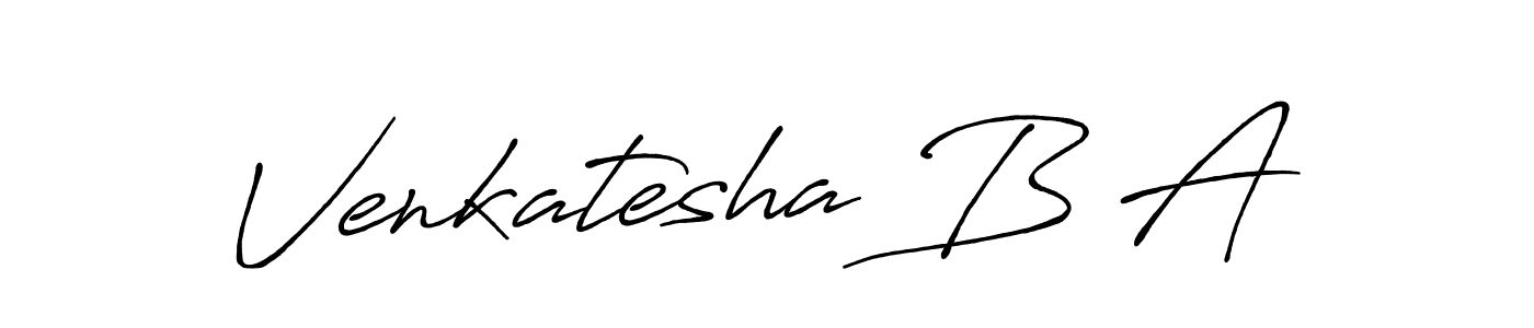 It looks lik you need a new signature style for name Venkatesha B A. Design unique handwritten (Antro_Vectra_Bolder) signature with our free signature maker in just a few clicks. Venkatesha B A signature style 7 images and pictures png