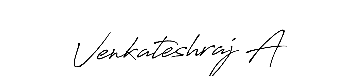Use a signature maker to create a handwritten signature online. With this signature software, you can design (Antro_Vectra_Bolder) your own signature for name Venkateshraj A. Venkateshraj A signature style 7 images and pictures png