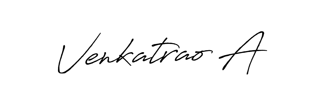 Make a beautiful signature design for name Venkatrao A. With this signature (Antro_Vectra_Bolder) style, you can create a handwritten signature for free. Venkatrao A signature style 7 images and pictures png