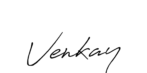 How to make Venkay name signature. Use Antro_Vectra_Bolder style for creating short signs online. This is the latest handwritten sign. Venkay signature style 7 images and pictures png