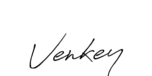 Create a beautiful signature design for name Venkey. With this signature (Antro_Vectra_Bolder) fonts, you can make a handwritten signature for free. Venkey signature style 7 images and pictures png