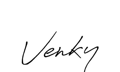 Design your own signature with our free online signature maker. With this signature software, you can create a handwritten (Antro_Vectra_Bolder) signature for name Venky. Venky signature style 7 images and pictures png