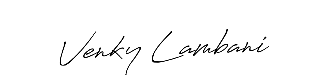 Create a beautiful signature design for name Venky Lambani. With this signature (Antro_Vectra_Bolder) fonts, you can make a handwritten signature for free. Venky Lambani signature style 7 images and pictures png