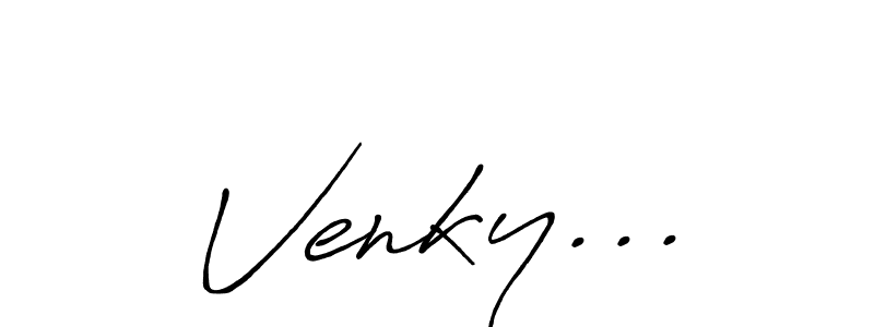 Use a signature maker to create a handwritten signature online. With this signature software, you can design (Antro_Vectra_Bolder) your own signature for name Venky.... Venky... signature style 7 images and pictures png