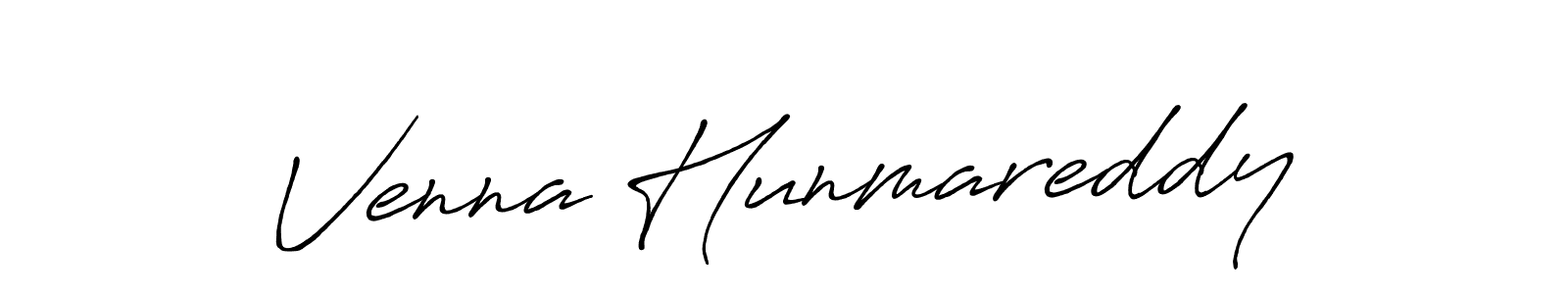Venna Hunmareddy stylish signature style. Best Handwritten Sign (Antro_Vectra_Bolder) for my name. Handwritten Signature Collection Ideas for my name Venna Hunmareddy. Venna Hunmareddy signature style 7 images and pictures png