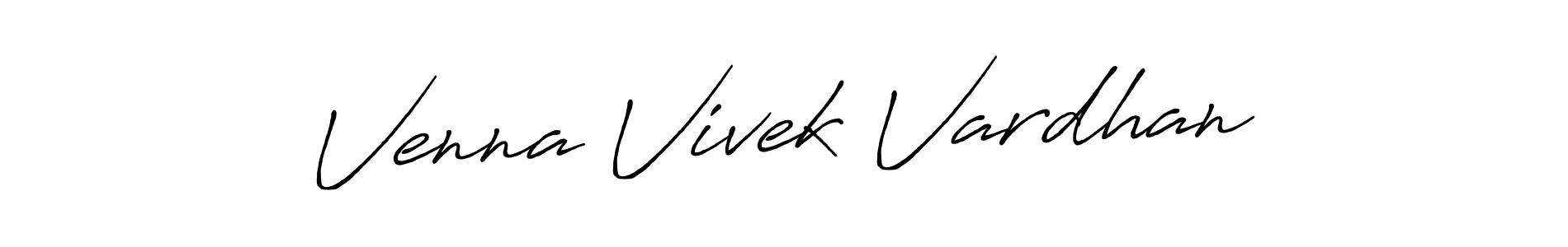 Use a signature maker to create a handwritten signature online. With this signature software, you can design (Antro_Vectra_Bolder) your own signature for name Venna Vivek Vardhan. Venna Vivek Vardhan signature style 7 images and pictures png