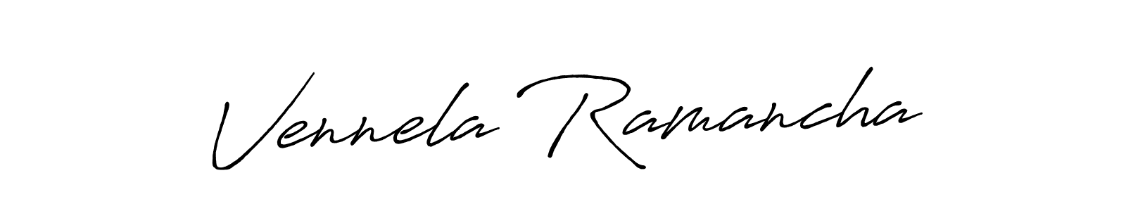 You can use this online signature creator to create a handwritten signature for the name Vennela Ramancha. This is the best online autograph maker. Vennela Ramancha signature style 7 images and pictures png