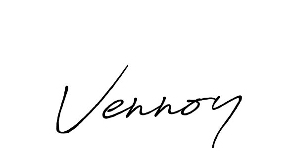 Create a beautiful signature design for name Vennoy. With this signature (Antro_Vectra_Bolder) fonts, you can make a handwritten signature for free. Vennoy signature style 7 images and pictures png