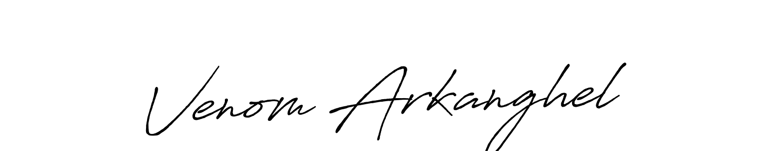 Use a signature maker to create a handwritten signature online. With this signature software, you can design (Antro_Vectra_Bolder) your own signature for name Venom Arkanghel. Venom Arkanghel signature style 7 images and pictures png