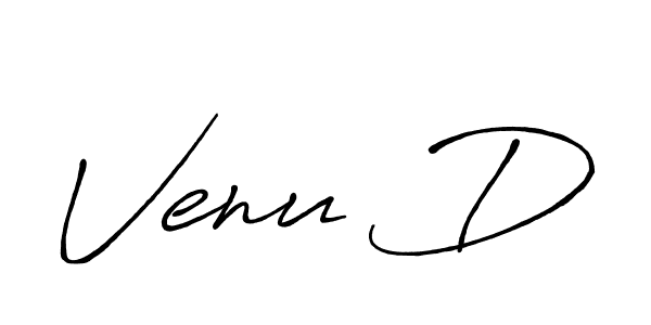 Also we have Venu D name is the best signature style. Create professional handwritten signature collection using Antro_Vectra_Bolder autograph style. Venu D signature style 7 images and pictures png