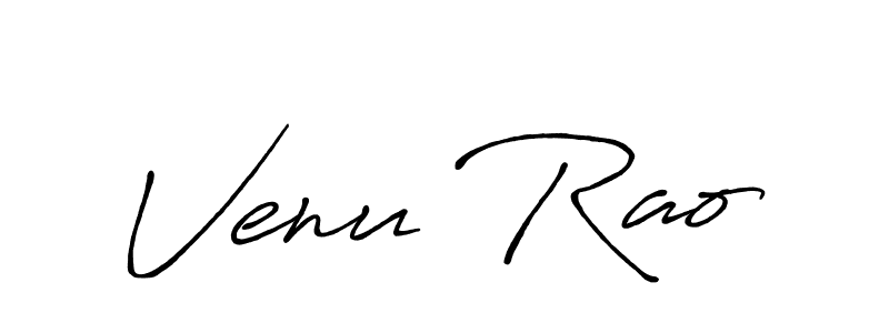 Use a signature maker to create a handwritten signature online. With this signature software, you can design (Antro_Vectra_Bolder) your own signature for name Venu Rao. Venu Rao signature style 7 images and pictures png