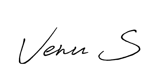 Similarly Antro_Vectra_Bolder is the best handwritten signature design. Signature creator online .You can use it as an online autograph creator for name Venu S. Venu S signature style 7 images and pictures png