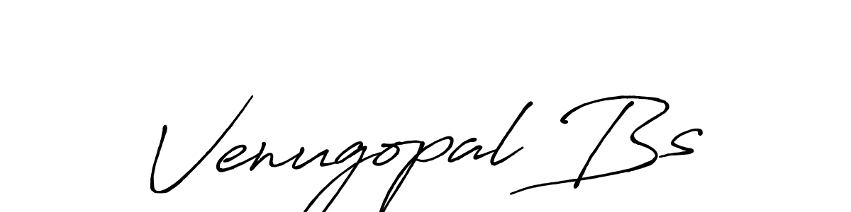 Venugopal Bs stylish signature style. Best Handwritten Sign (Antro_Vectra_Bolder) for my name. Handwritten Signature Collection Ideas for my name Venugopal Bs. Venugopal Bs signature style 7 images and pictures png