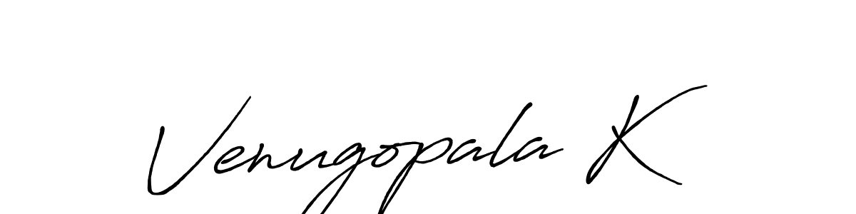 Create a beautiful signature design for name Venugopala K. With this signature (Antro_Vectra_Bolder) fonts, you can make a handwritten signature for free. Venugopala K signature style 7 images and pictures png