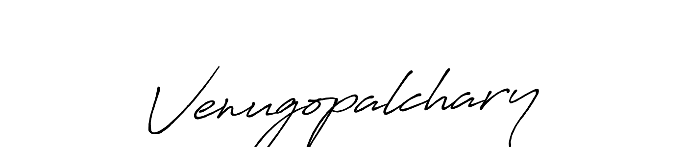 How to make Venugopalchary name signature. Use Antro_Vectra_Bolder style for creating short signs online. This is the latest handwritten sign. Venugopalchary signature style 7 images and pictures png