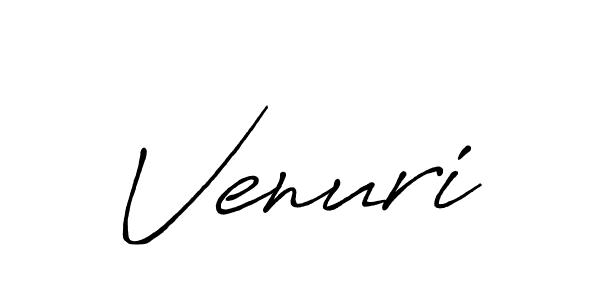 Use a signature maker to create a handwritten signature online. With this signature software, you can design (Antro_Vectra_Bolder) your own signature for name Venuri. Venuri signature style 7 images and pictures png