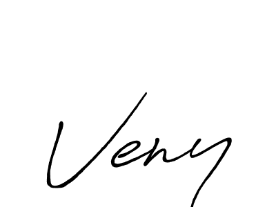 Veny stylish signature style. Best Handwritten Sign (Antro_Vectra_Bolder) for my name. Handwritten Signature Collection Ideas for my name Veny. Veny signature style 7 images and pictures png