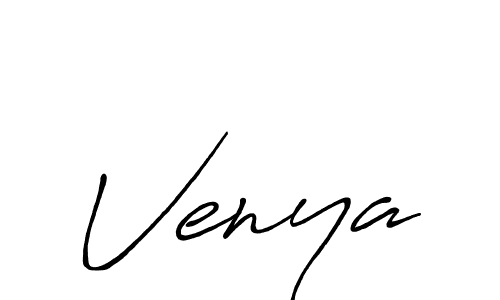 How to make Venya signature? Antro_Vectra_Bolder is a professional autograph style. Create handwritten signature for Venya name. Venya signature style 7 images and pictures png