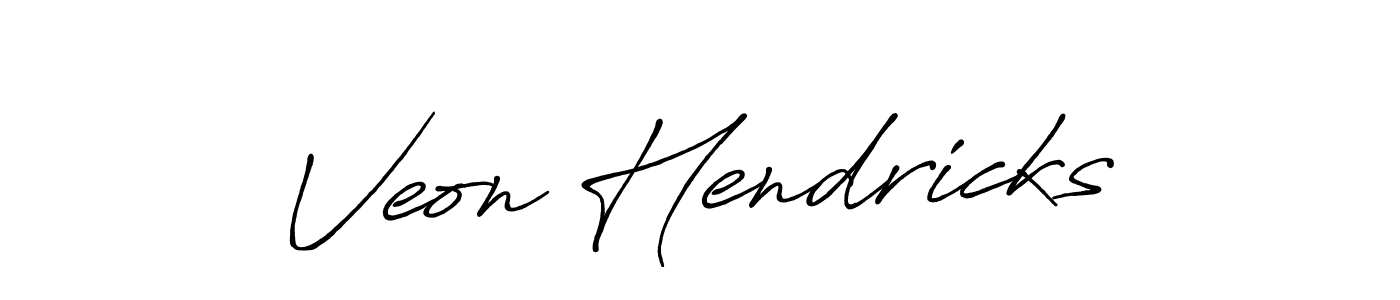 How to make Veon Hendricks name signature. Use Antro_Vectra_Bolder style for creating short signs online. This is the latest handwritten sign. Veon Hendricks signature style 7 images and pictures png
