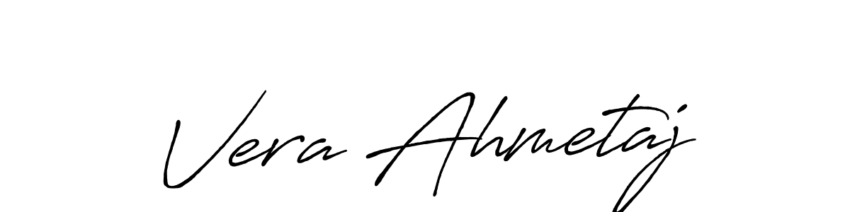 Also You can easily find your signature by using the search form. We will create Vera Ahmetaj name handwritten signature images for you free of cost using Antro_Vectra_Bolder sign style. Vera Ahmetaj signature style 7 images and pictures png