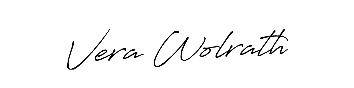 Create a beautiful signature design for name Vera Wolrath. With this signature (Antro_Vectra_Bolder) fonts, you can make a handwritten signature for free. Vera Wolrath signature style 7 images and pictures png