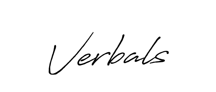 Similarly Antro_Vectra_Bolder is the best handwritten signature design. Signature creator online .You can use it as an online autograph creator for name Verbals. Verbals signature style 7 images and pictures png