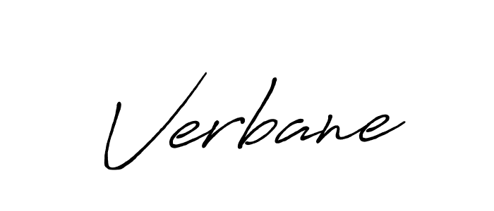 Use a signature maker to create a handwritten signature online. With this signature software, you can design (Antro_Vectra_Bolder) your own signature for name Verbane. Verbane signature style 7 images and pictures png