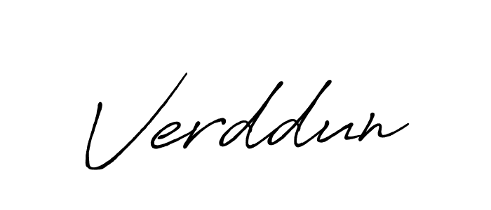 Create a beautiful signature design for name Verddun. With this signature (Antro_Vectra_Bolder) fonts, you can make a handwritten signature for free. Verddun signature style 7 images and pictures png