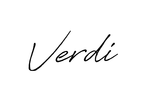 Also we have Verdi name is the best signature style. Create professional handwritten signature collection using Antro_Vectra_Bolder autograph style. Verdi signature style 7 images and pictures png