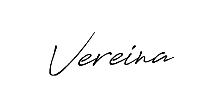 Vereina stylish signature style. Best Handwritten Sign (Antro_Vectra_Bolder) for my name. Handwritten Signature Collection Ideas for my name Vereina. Vereina signature style 7 images and pictures png