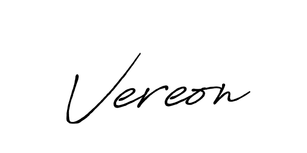 Make a beautiful signature design for name Vereon. With this signature (Antro_Vectra_Bolder) style, you can create a handwritten signature for free. Vereon signature style 7 images and pictures png