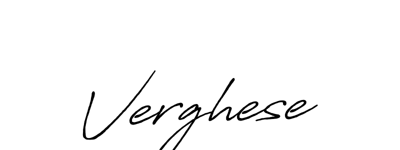 Create a beautiful signature design for name Verghese. With this signature (Antro_Vectra_Bolder) fonts, you can make a handwritten signature for free. Verghese signature style 7 images and pictures png