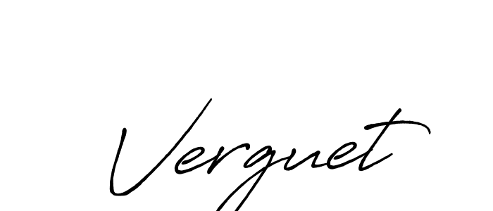 How to make Verguet name signature. Use Antro_Vectra_Bolder style for creating short signs online. This is the latest handwritten sign. Verguet signature style 7 images and pictures png