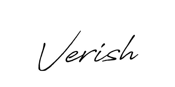 It looks lik you need a new signature style for name Verish. Design unique handwritten (Antro_Vectra_Bolder) signature with our free signature maker in just a few clicks. Verish signature style 7 images and pictures png