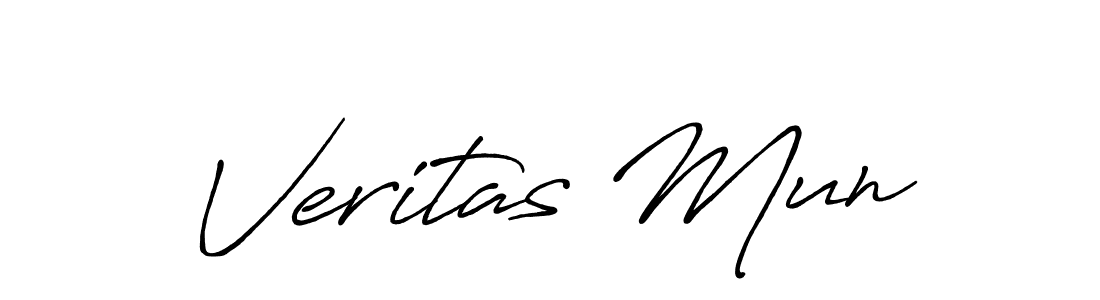 Veritas Mun stylish signature style. Best Handwritten Sign (Antro_Vectra_Bolder) for my name. Handwritten Signature Collection Ideas for my name Veritas Mun. Veritas Mun signature style 7 images and pictures png