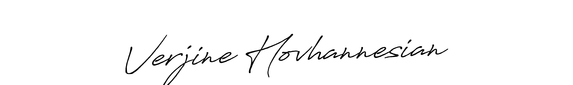 How to make Verjine Hovhannesian signature? Antro_Vectra_Bolder is a professional autograph style. Create handwritten signature for Verjine Hovhannesian name. Verjine Hovhannesian signature style 7 images and pictures png
