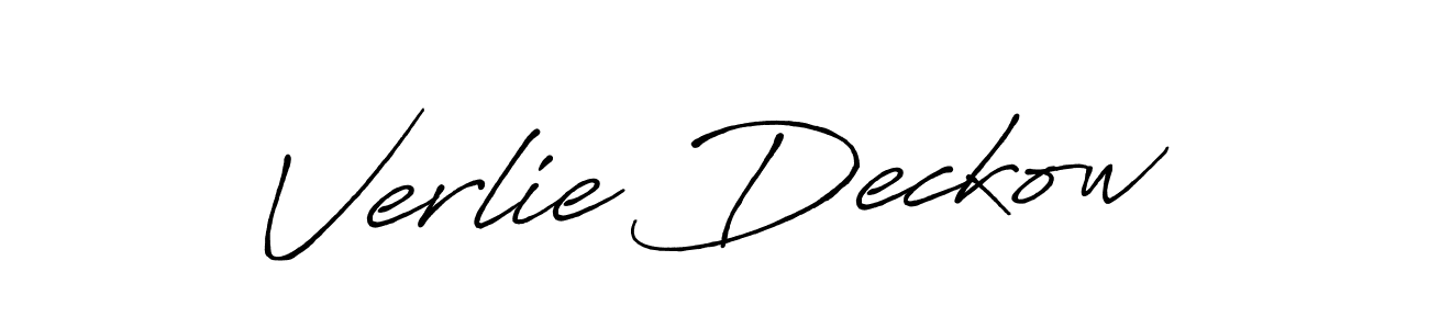 Design your own signature with our free online signature maker. With this signature software, you can create a handwritten (Antro_Vectra_Bolder) signature for name Verlie Deckow. Verlie Deckow signature style 7 images and pictures png