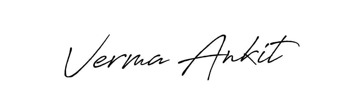 Verma Ankit stylish signature style. Best Handwritten Sign (Antro_Vectra_Bolder) for my name. Handwritten Signature Collection Ideas for my name Verma Ankit. Verma Ankit signature style 7 images and pictures png