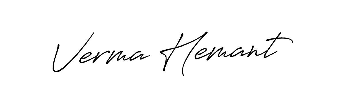 Also You can easily find your signature by using the search form. We will create Verma Hemant name handwritten signature images for you free of cost using Antro_Vectra_Bolder sign style. Verma Hemant signature style 7 images and pictures png